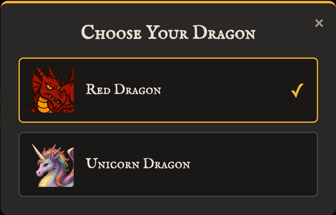 The Dragon Menu